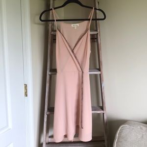 Blush pink slip dress
